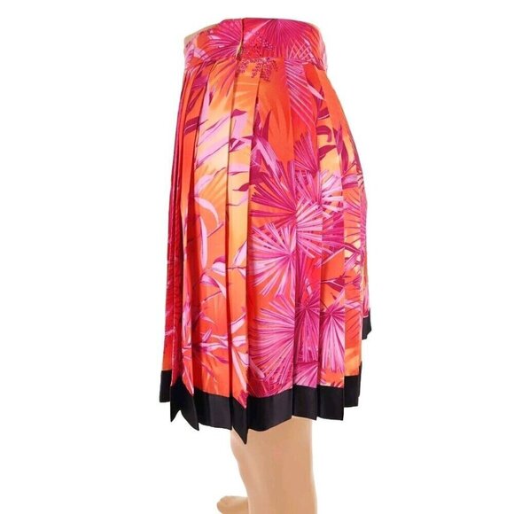 Versace Jungle Print Pleated Mini Skirt 42 US 6 New - Picture 7 of 15